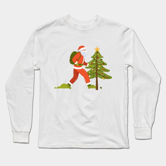 SantaStrides Long Sleeve T-Shirt by Apotis